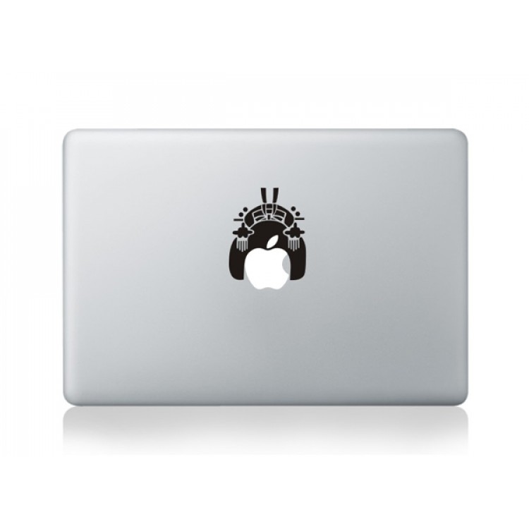 Geisha Logo MacBook Schwartz Aufkleber